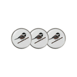 Adorable Chestnut Backed Chickadee Bird Golf Ball Marker