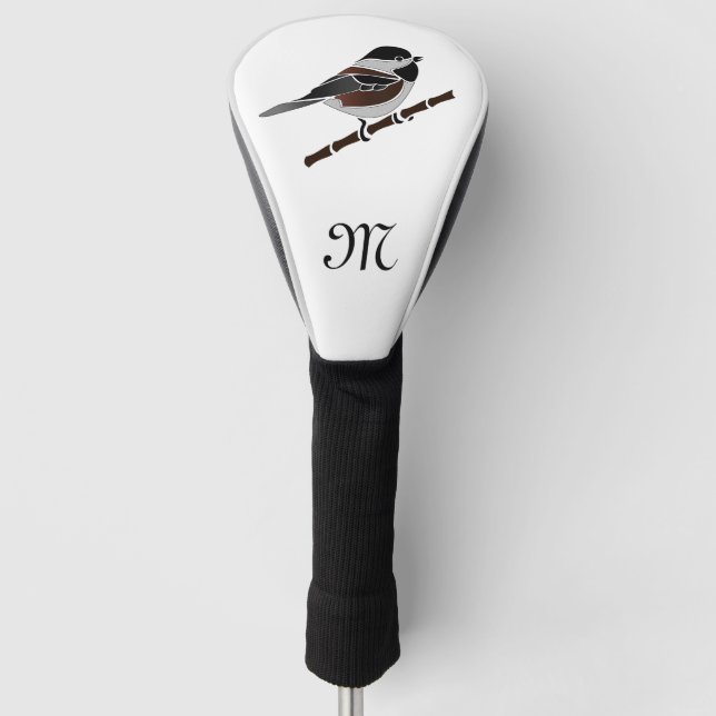 Adorable Chestnut Backed Chickadee Bird Golf Head Cover (Front)