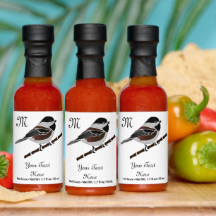 Adorable Chestnut Backed Chickadee Bird Hot Sauces