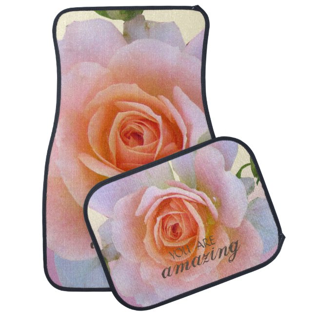 Adorable Chic Rose Car Floor Mat (Set)