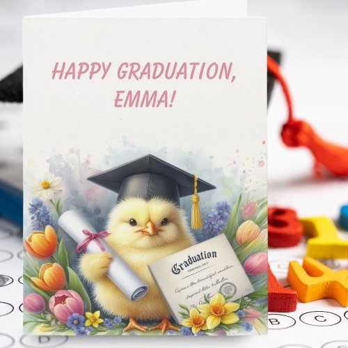 Adorable Chickadee Happy Graduation 