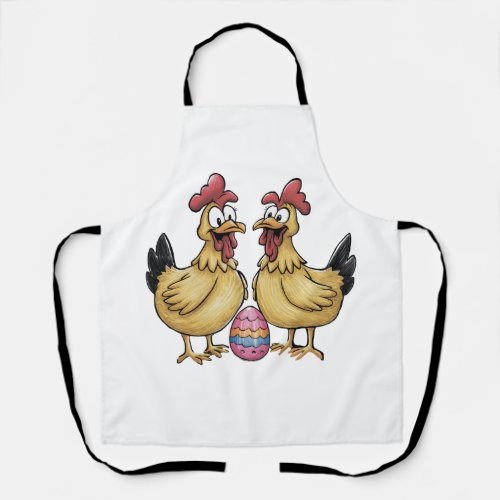 Adorable chickens and Easter egg Apron