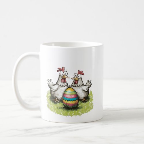 Adorable chickens and Easter egg Coffee Mug