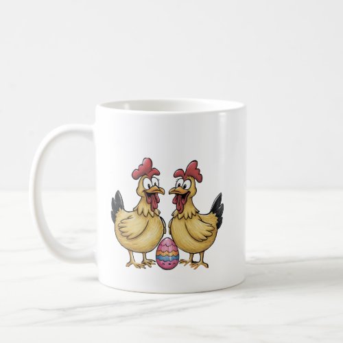 Adorable chickens and Easter egg Coffee Mug