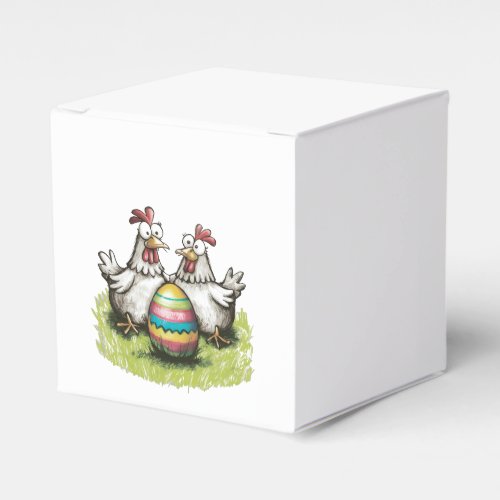 Adorable chickens and Easter egg Favor Boxes