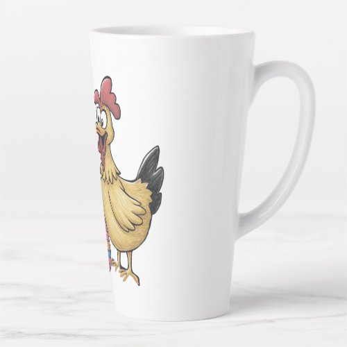 Adorable chickens and Easter egg Latte Mug