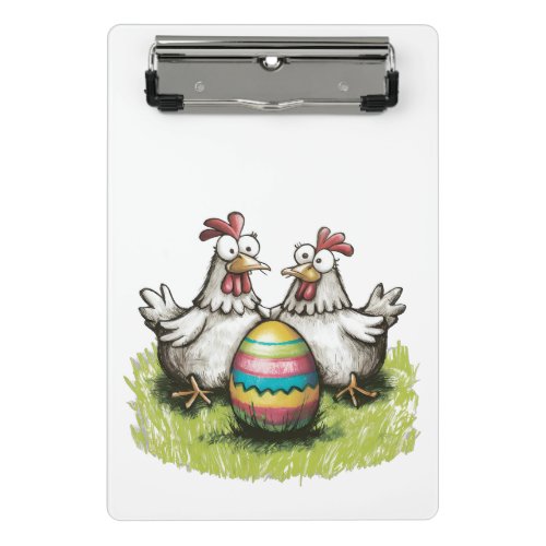Adorable chickens and Easter egg Mini Clipboard
