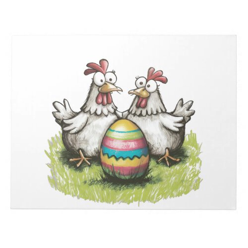 Adorable chickens and Easter egg Notepad