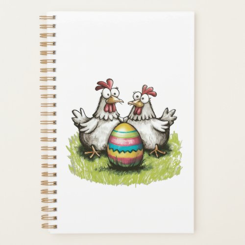Adorable chickens and Easter egg Planner