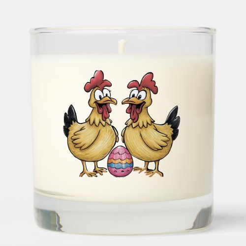 Adorable chickens and Easter egg Scented Candle