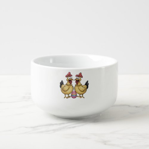 Adorable chickens and Easter egg Soup Mug