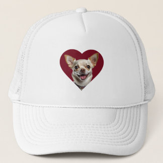 Adorable Chihuahua in Heart Shape Design Trucker Hat