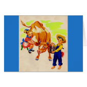 adorable children with adorable cow (Front Horizontal)