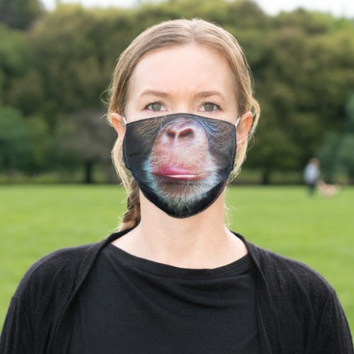 Adorable Chimpanzee Face Adult Cloth Face Mask