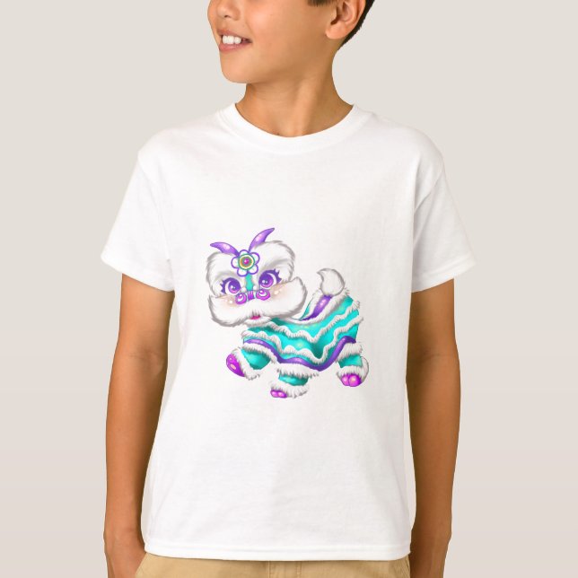 Adorable Chinese New Year Dragon 2012 Teal Blue T-Shirt (Front)