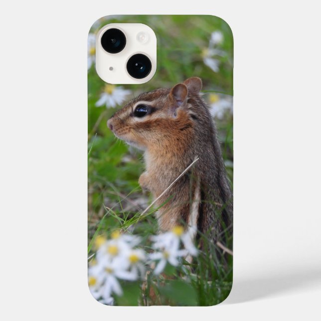 Adorable Chipmunk in flowers  Case-Mate iPhone Case (Back)