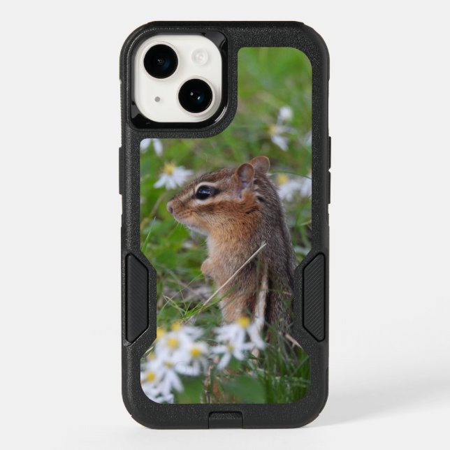 Adorable Chipmunk in flowers Otterbox iPhone Case (Back)