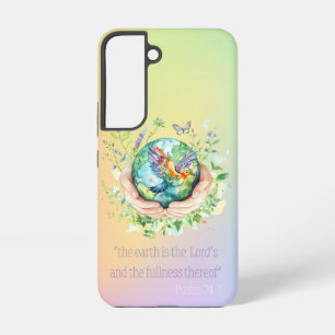 Adorable Christian Rainbow Hands Floral Earth Dove Samsung Galaxy S22 Case