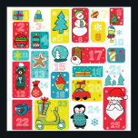 Adorable Christmas Advent Calendar Poster<br><div class="desc">Adorable Christmas illustration hand painted by Sanja Vrekic. Christmas Advent Idea is unique and simple yet colorful and cute. Matching products can be found in Advent Calendar.</div>