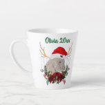 Adorable Christmas Angora Goat Kid Latte Mug