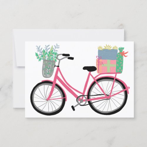 Adorable Christmas Bicycle Holiday Xmas Gifts Pink