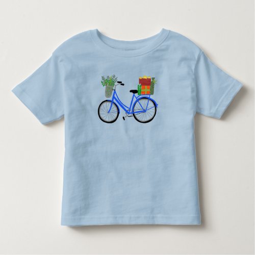 Adorable Christmas Bicycle Holiday Xmas Gifts T_Sh Toddler T_shirt