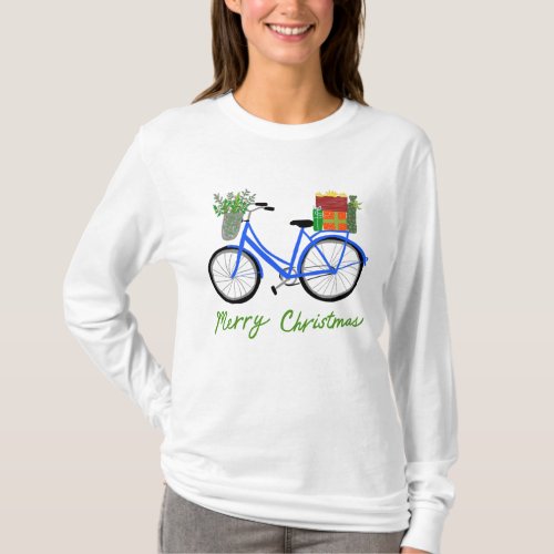 Adorable Christmas Bicycle Holiday Xmas Gifts T_Shirt