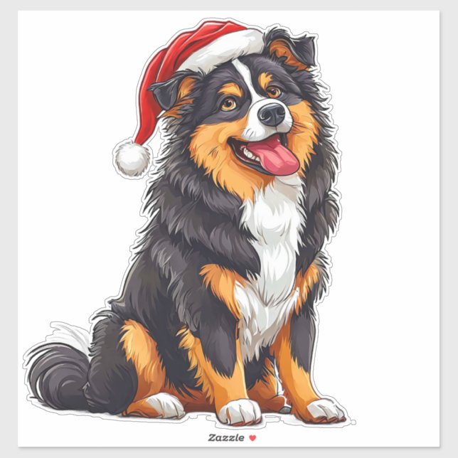 Adorable Christmas Dog Sticker (Sheet)