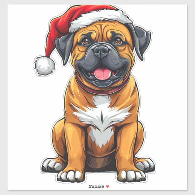 Adorable Christmas Dog Sticker (Sheet)