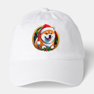 Adorable Christmas Dog With Santa Hat