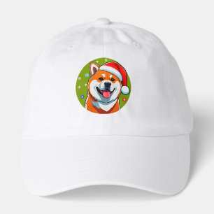 Adorable Christmas Dog With Santa Hat