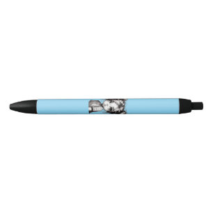 Adorable Christmas Girl with Pout - Cute Gift Idea Pen