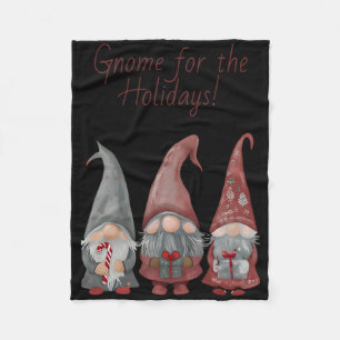 Adorable Christmas Gnomes With Holiday Cheer T Shi Fleece Blanket