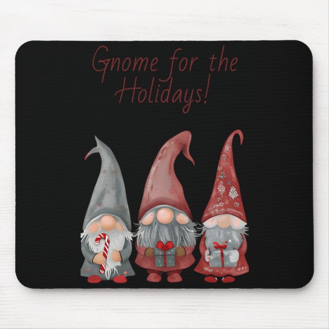 Adorable Christmas Gnomes With Holiday Cheer T Shi Mouse Pad (Front)