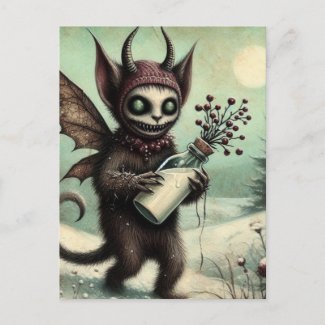 Adorable Christmas Horror Krampus With Milk