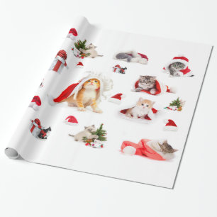 Adorable Christmas Kittens  Wrapping Paper