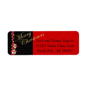 Adorable Christmas Owls Label