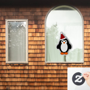 Adorable Christmas Penguin Window Cling