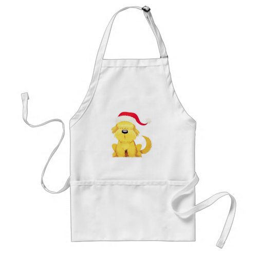 ADORABLE CHRISTMAS PUPPY ADULT APRON