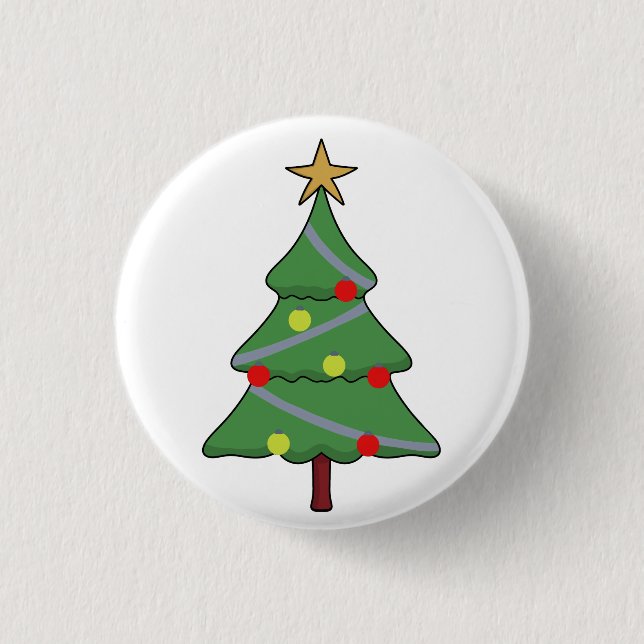 Adorable Christmas Tree Button (Front)