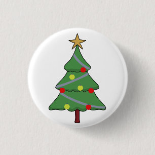 Adorable Christmas Tree Button