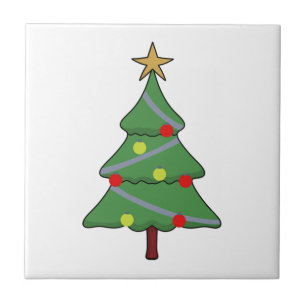 Adorable Christmas Tree   Ceramic Tile
