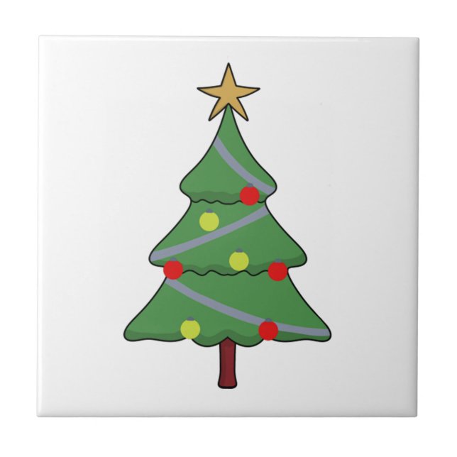 Adorable Christmas Tree   Ceramic Tile (Front)