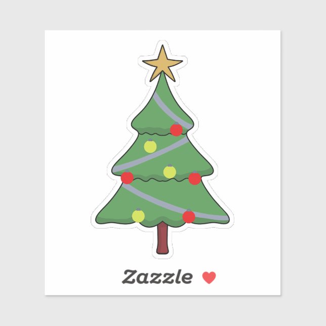 Adorable Christmas Tree Sticker (Sheet)