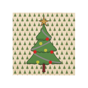 Adorable Christmas Tree Wood Wall Art