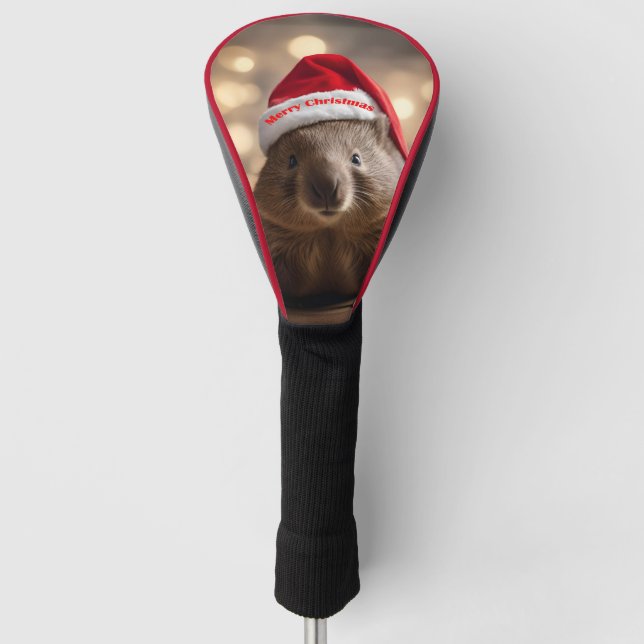 Adorable Christmas Wombat, Golf Head Cover (Front)