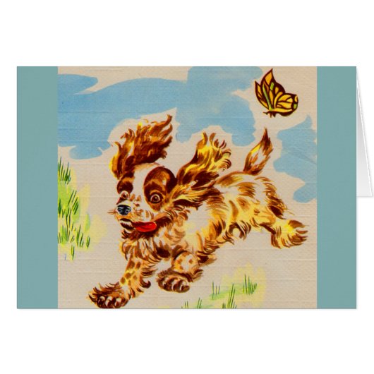 adorable cocker spaniel puppy on the run (Front Horizontal)