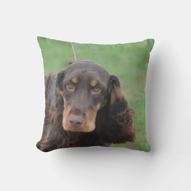 Adorable Cocker Spaniel Throw Pillow (Front)