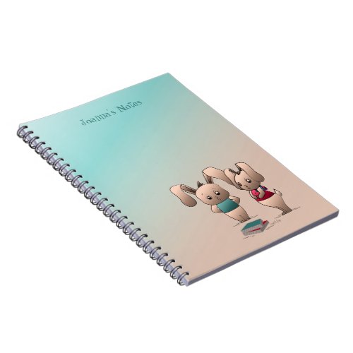 Adorable Coco  Izzy Bunnies go Back to school Notebook