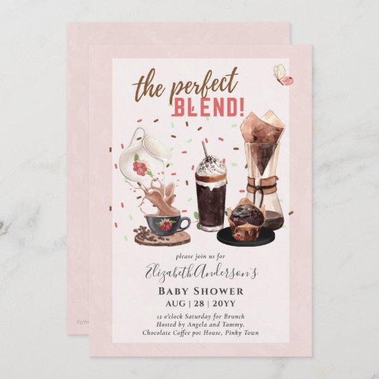 Adorable Coffee Pot Baby Shower Brunch Invitation